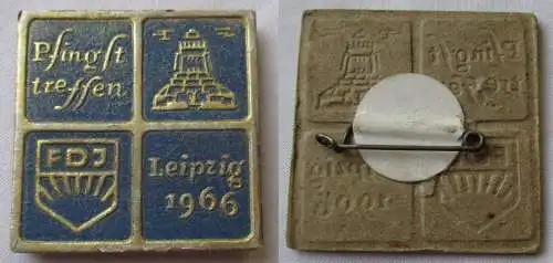 seltenes DDR Papp Abzeichen FDJ Pfingsttreffen Leipzig 1966 (161680)