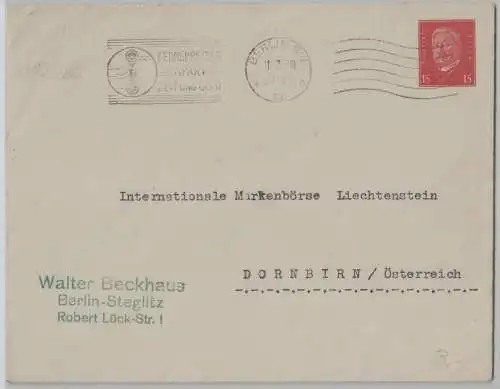 61851 DR Ganzsachen Umschlag PU mit 15 Pfennig Hindenburg 1930
