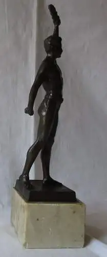 patinierte Metallskulpturfigur eines Athleten aus dem 20. Jahrhundert (156948)