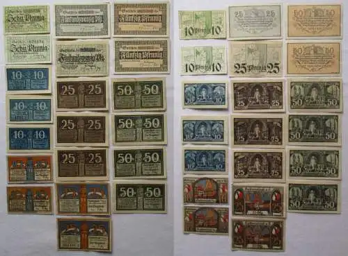 20 Banknoten Notgeld Halberstadt Harz 1920-1921 (168617)