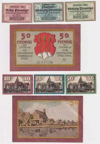 3 Banknoten Notgeld Bezirksverband Dippoldiswalde 1920 + Dinkelsbühl (168721)