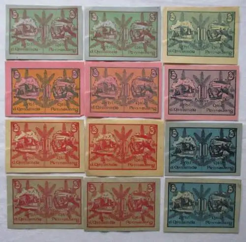 12 Banknoten Notgeld Gemeinde Pennewang 1920 (167360)