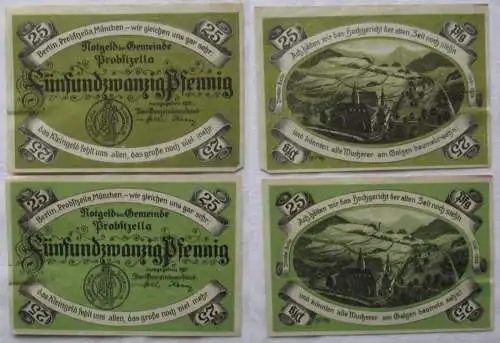 2 Banknoten Notgeld Gemeinde Probstzella 1921 (168570)