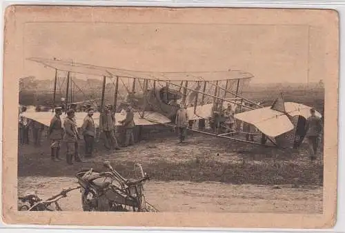 905854 Ak Bei Noyelles niedergekämpftes englisches Flugzeug "Baby Mine" 1916