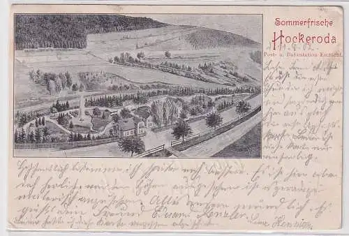 75181 Ak Sommerfrische Hockeroda Post- & Bahnstation Eichicht 1902
