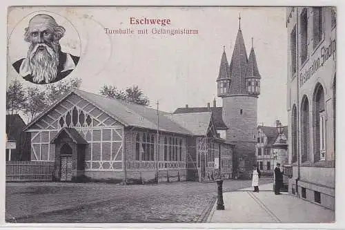 903000 Ak Eschwege Turnhalle mit Gefängnisturm 1925