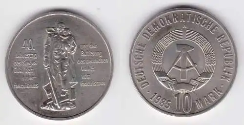 DDR Gedenk Münze 10 Mark 40 Jahre Kriegsende 1985 (141850)