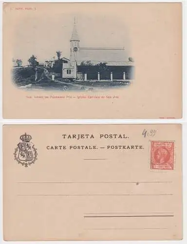 96583 Künstler AK Sta. Isabel Fernando Poó (Insel Bioko) -kath. Kirche San José