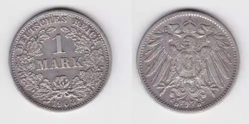 1 Reichsmark Silber Münze 1903 D ss (154352)