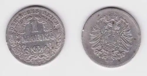 1 Mark Silber Münze Deutschland Kaiserreich 1873 B Jäger Nr.9 (156566)