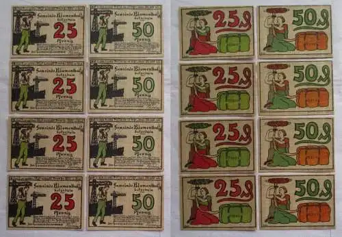 8 Banknoten Notgeld Gemeinde Blumenthal i.H. 25.7.1921 (162092)