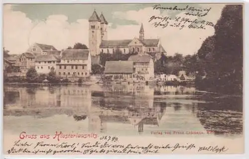 98126 Ak Gruss aus Klosterlausnitz -Klosterkirche 1899