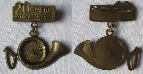 DDR Abzeichen 20 Jahre soz. Jagdwesen Jagdhornausscheid Bez. Halle 1973 (162362)
