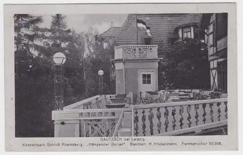 40886 Ak Gautzsch bei Leipzig Konzertpark Schloß Rheinsberg 1918