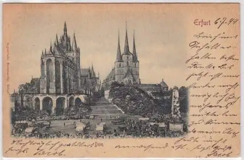 901779 Präge Ak Erfurt Dom 1899