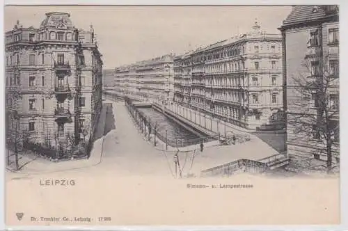 901191 Ak Leipzig Simson- und Lampestrasse um 1910