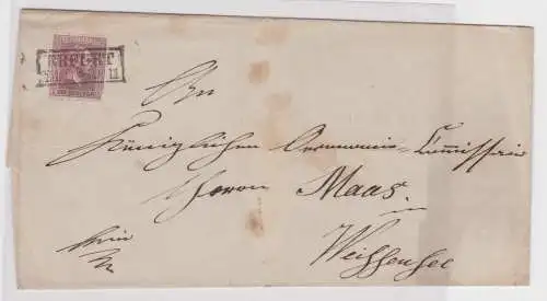 58431 AD Preussen 1 Silbergroschen Erfurt nach Weissensee um 1857