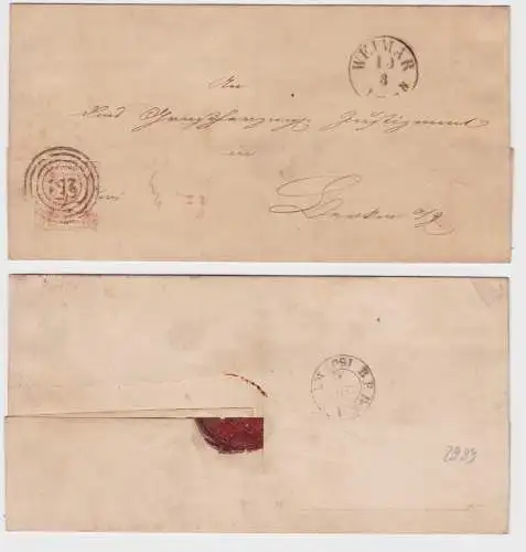 902033 AD Thurn & Taxis 1/2 Silbergroschen Weimar - Berka am Ilm Nummernstempel