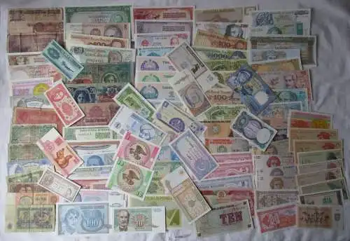Sammlung mit 100 Banknoten aus aller Welt (104050)