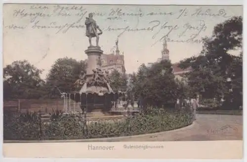 14611 Ak Hannover Gutenbergbrunnen 1906
