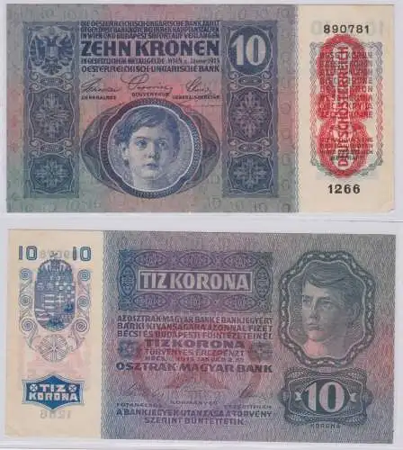 10 Kronen Banknote Österreichisch Ungarische Bank 2.1.1915 (130780)
