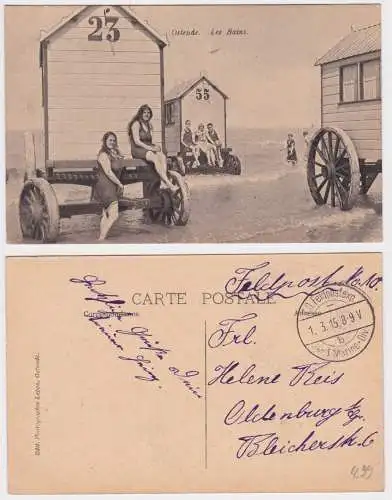 902771 Ak Ostende Bäder, Stempel kaiserl. Marine Matrosen-Artillerie-Regiment