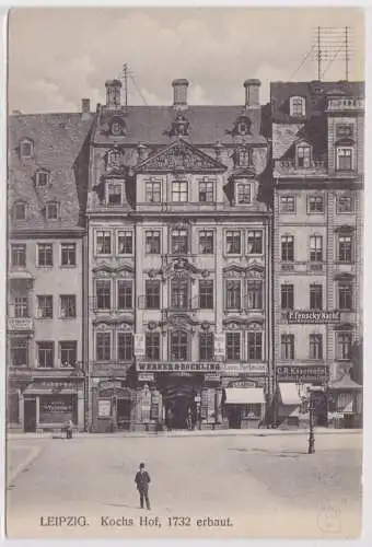 04636 Ak Alt-Leipzig Serie 1, Nr. 83 - Kochs Hof mit zahlreichen Geschäften