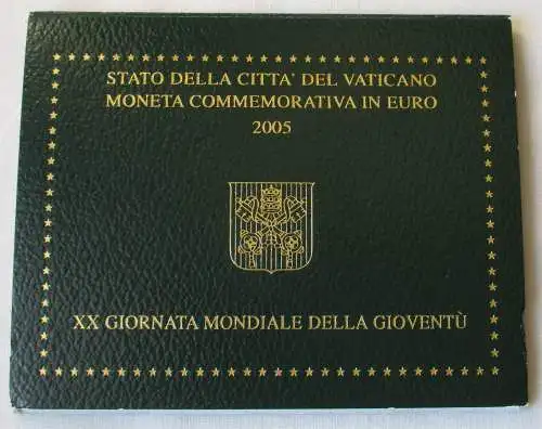 Vatikan 2 Euro 2005 XX.Weltjugendtag Köln Blister/Folder Stgl.(157434)