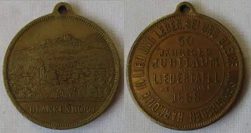 Medaille 50 Jahre Liedertafel Blankenburg 10.Juni 1888  (161414)