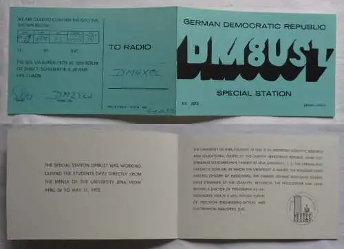 42206 QSL Karte Amateur Funker DDR Jena 1975