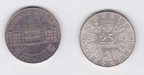 25 Schilling Silber Münze Österreich 1971 Wiener Börse 1771-1971 (141590)