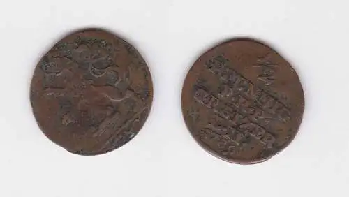 1/2 Pfennig Kupfer Münze Reuss Obergreiz 1789 f.ss (160215)