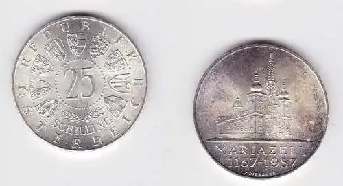 25 Schilling Silber Münze Österreich Mariazell 1957 (140929)