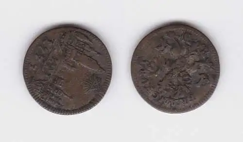 1 Kreuzer Billon Münze Stadt Frankfurt Stadtansicht Adler 1773 ss (162457)