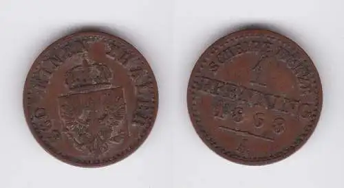 1 Pfennig Kupfer Münze Preussen 1868 A ss+ (162515)