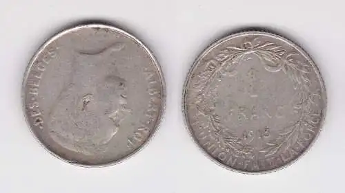 1 Franc Silber Münze Belgien 1913 f.ss (162490)