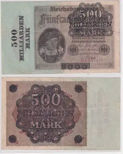 500 Milliarden Mark Banknote Berlin Oktober 1923 Rosenberg 121 b (144573)