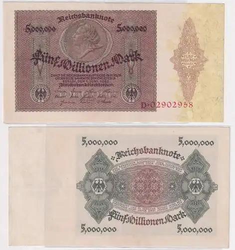 5 Millionen Mark Banknote Deutsches Reich Berlin 1. Juni 1923 Ro. 88 (136199)
