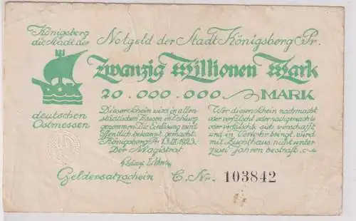 Banknote Inflation Königsberg in Ostpr. 3 Millionen Mark 13.9.1923 (141800)