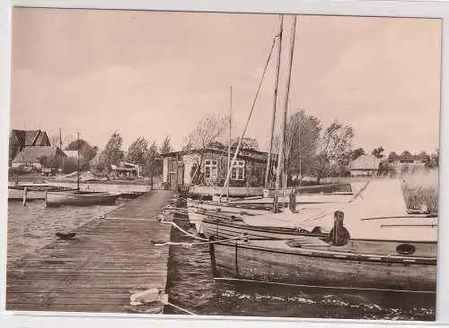 10992 Ak  Ostseebad Wustrow (Fischland) - Am Seglerhafen um 1970