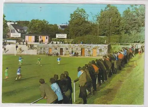12960 Ak  Ernst-Grube-Stadion in Werdau - Spiel von BSG Motor Werdau 1973