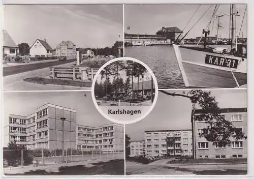 29839 AK Karlshagen - Hauptstr., Hafen, Bungalowsiedlung, Oberschule usw. 1986
