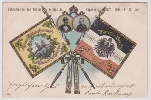 902170 Ak Fahnenweihe des Marinevereins zu Papenburg 1897-1904
