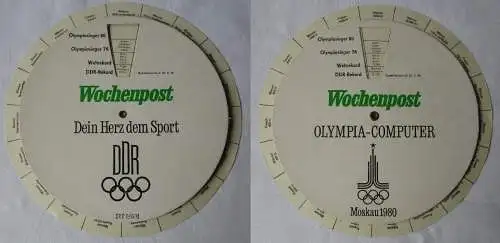 Zeitungsbeilage Olympia Computer Moskau 1980 Wochenpost (159702)