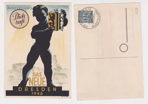 900470 Ak Dresden Ausstellung "Das neue Dresden" 1946