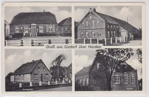 17728 Mehrbild Ak Gruß aus Ostdorf über Norden Gasthaus usw. um 1940