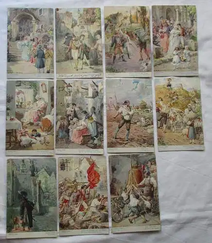 42684/11 Künstler Ak Serie mit Motiven zu Schillers Glocke um 1910
