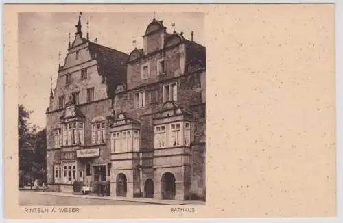 903081 Ak Rinteln an der Weser Rathaus mit Ratskeller um 1930
