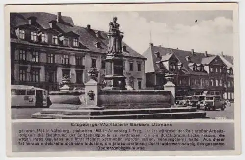 99662 Ak Annaberg Erzgebirgs-Wohltäterin Barbara Uttmann um 1930