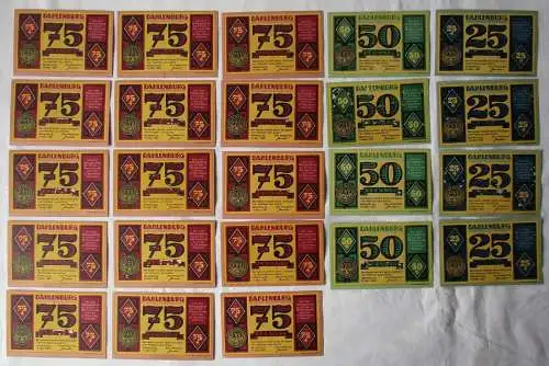 23 Banknoten Notgeld Magistrat Dahlenburg 15.9.1921 (101990)